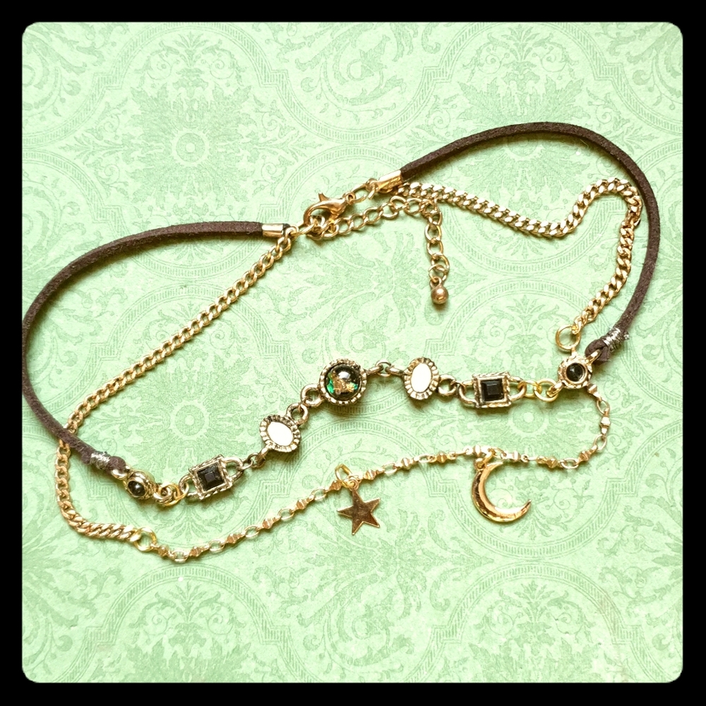 Free People Layered Gold Charm Choker